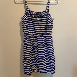 Loft white and blue dress